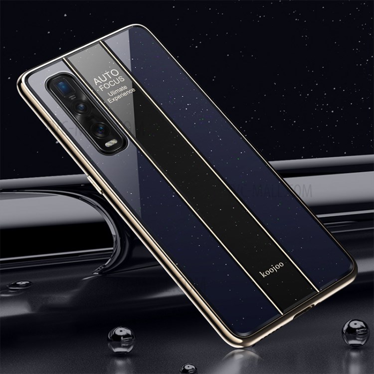 Electroplated PC + TPU Combo Case for OPPO Find X2 Pro - Black-1