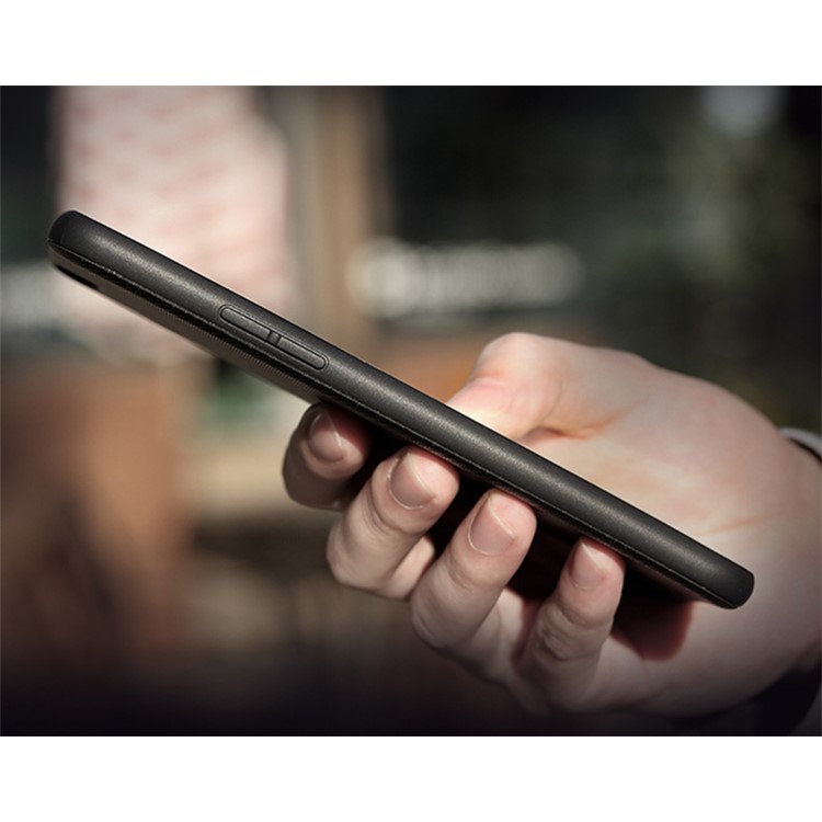 For OPPO R9s Plus ROCK Origin Series PU Leather Coated Texture Carbon Fiber PC TPU Hybrid Case - Black-5