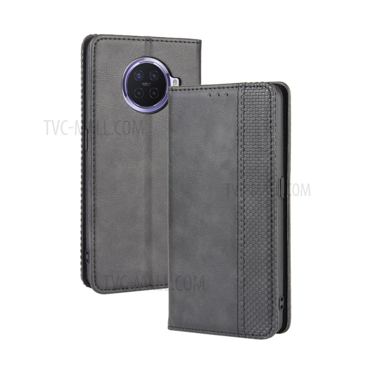 Auto-absorbed Retro Leather Cover Wallet Protector Case for Oppo Ace2 - Black-2