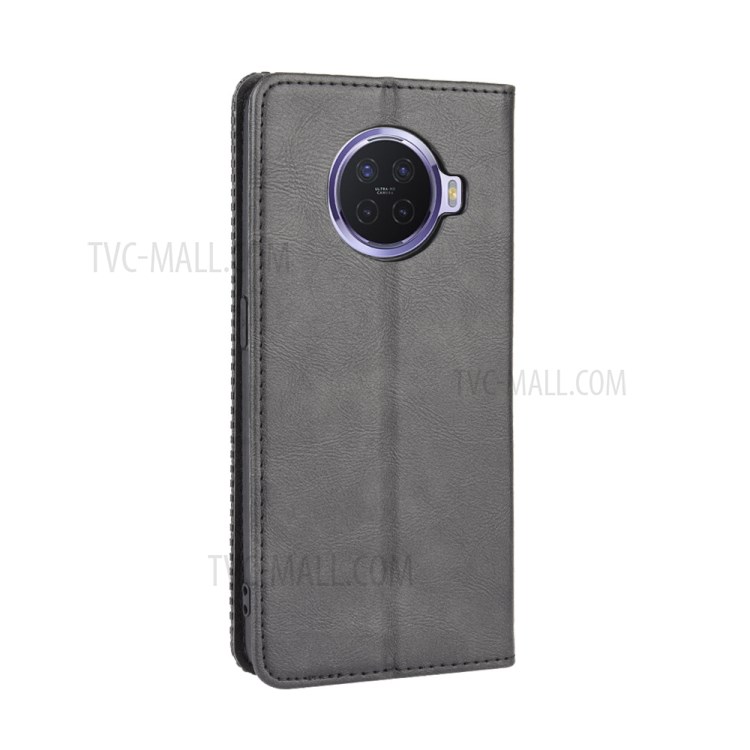 Auto-absorbed Retro Leather Cover Wallet Protector Case for Oppo Ace2 - Black-7