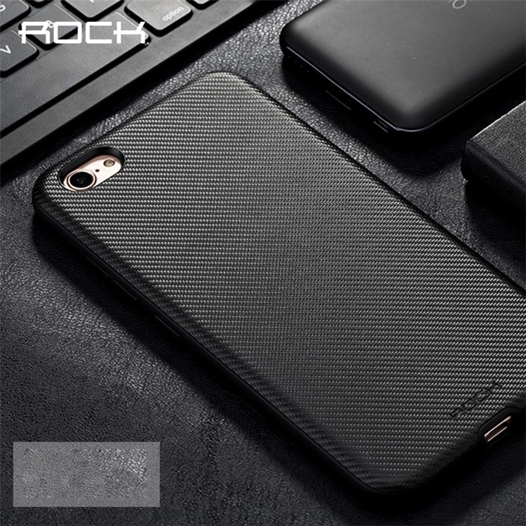 ROCK Origin Series PU Leather Coated Carbon Fiber Texture PC TPU Combo Case for Vivo x9 - BLack-2