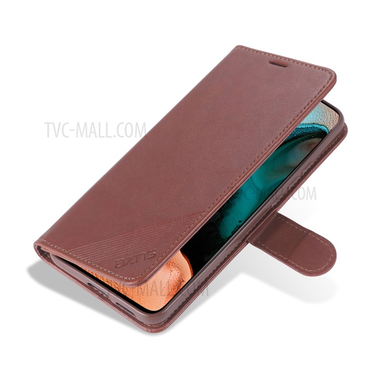 AZNS PU Leather Wallet Stand Case for vivo S6 - Brown-4