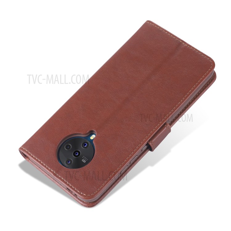 AZNS PU Leather Wallet Stand Case for vivo S6 - Brown-5