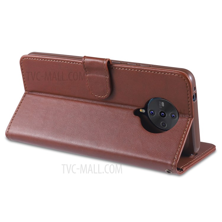 AZNS PU Leather Wallet Stand Case for vivo S6 - Brown-7