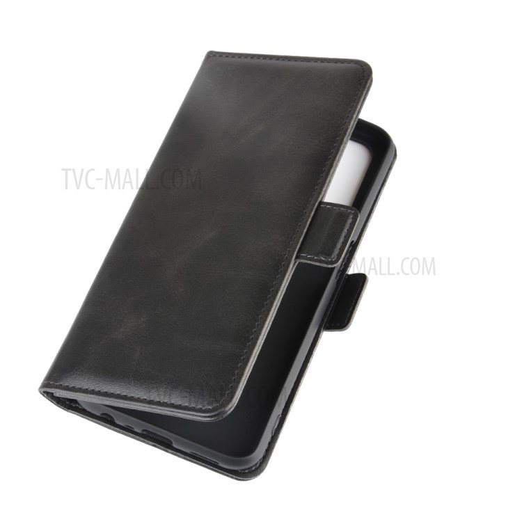 Magnet Adsorption Leather Cool Wallet Case for Oppo A52/A72/A92 - Black-4