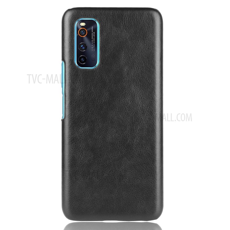Litchi Texture PU Leather Coated Plastic Phone Hard Cover for vivo iQOO Neo3 5G/Z1 - Black-2