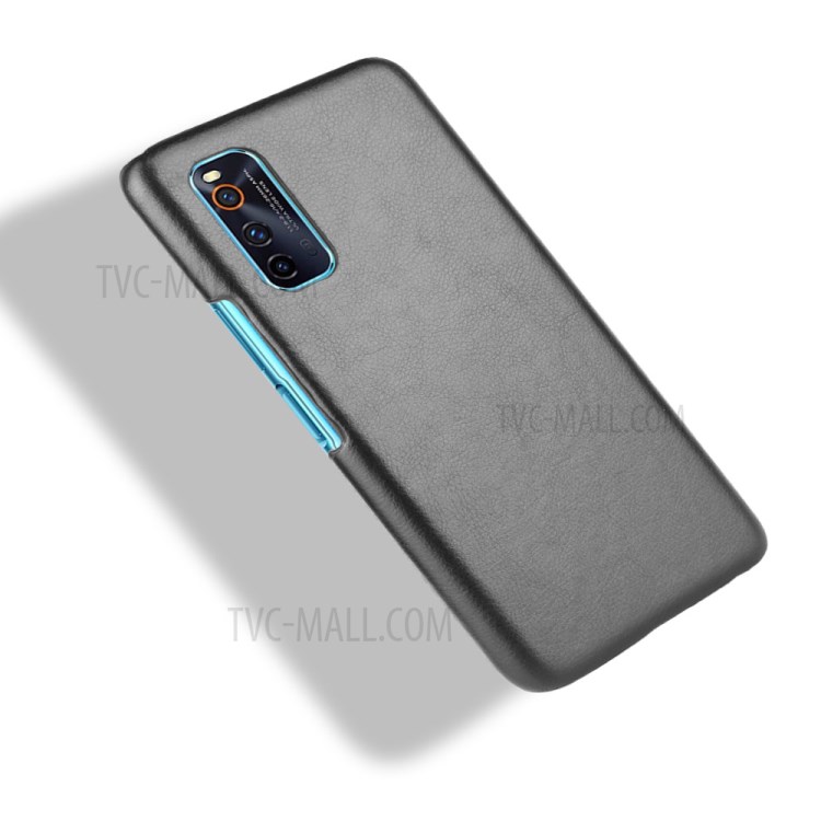 Litchi Texture PU Leather Coated Plastic Phone Hard Cover for vivo iQOO Neo3 5G/Z1 - Black-4