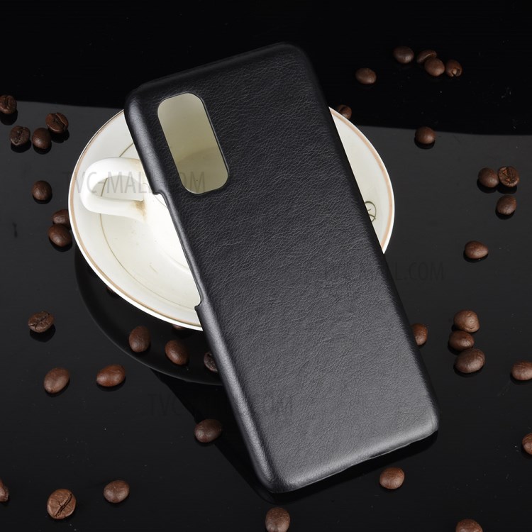 Litchi Texture PU Leather Coated Plastic Phone Hard Cover for vivo iQOO Neo3 5G/Z1 - Black-5