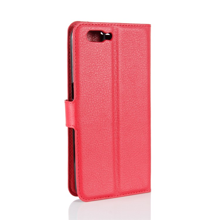 For OPPO R11 Litchi Skin Wallet Leather Stand Mobile Shell - Red-6
