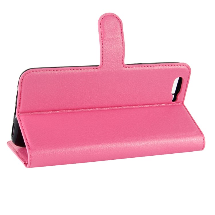 For OPPO R11 Litchi Skin Wallet Leather Stand Mobile Cover - Rose-5