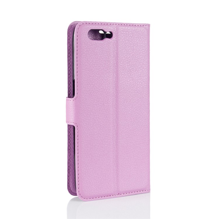 For OPPO R11 Litchi Skin Wallet Leather Stand Phone Cover - Purple-6