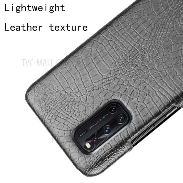 Crocodile Skin PU Leather Coated PC Shell for vivo V19/V19 (India) - Black-4