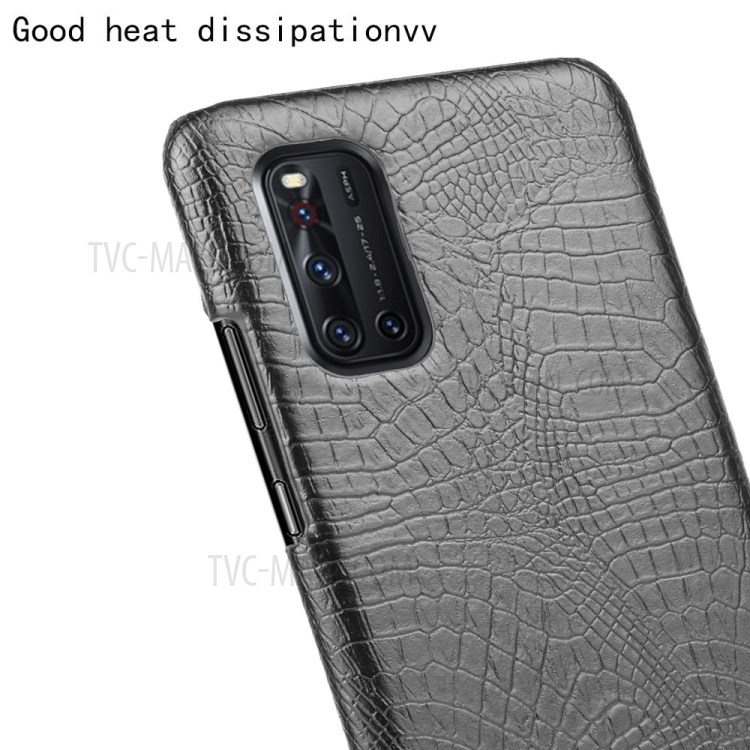 Crocodile Skin PU Leather Coated PC Shell for vivo V19/V19 (India) - Black-5