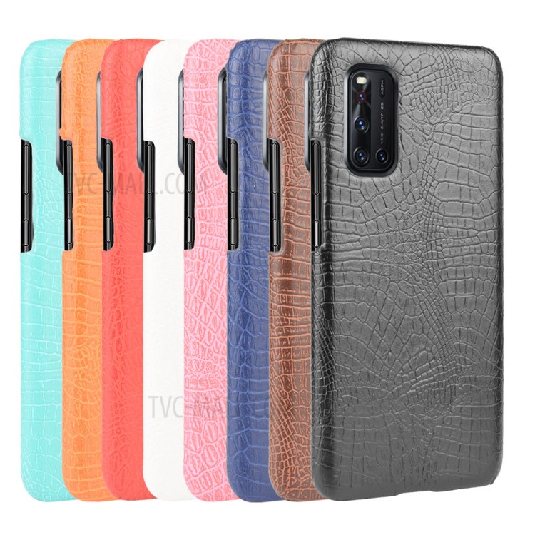 Crocodile Skin PU Leather Coated PC Shell for vivo V19/V19 (India) - Black-6