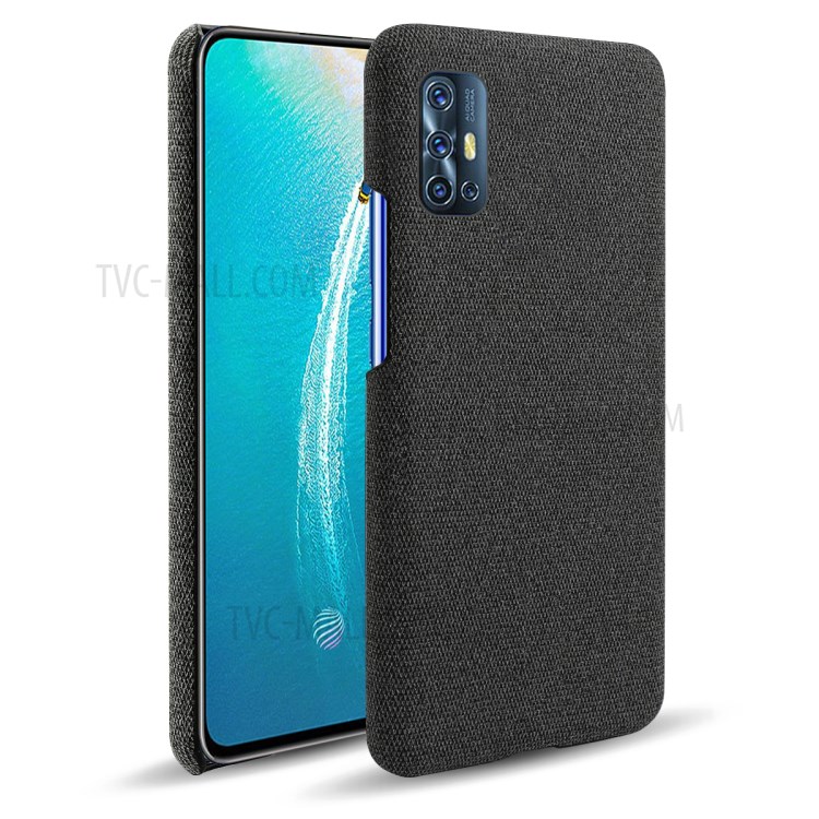 KSQ Cloth Texture Hard Shell for vivo V17 (India)/V19 (Indonesia) - Black-1