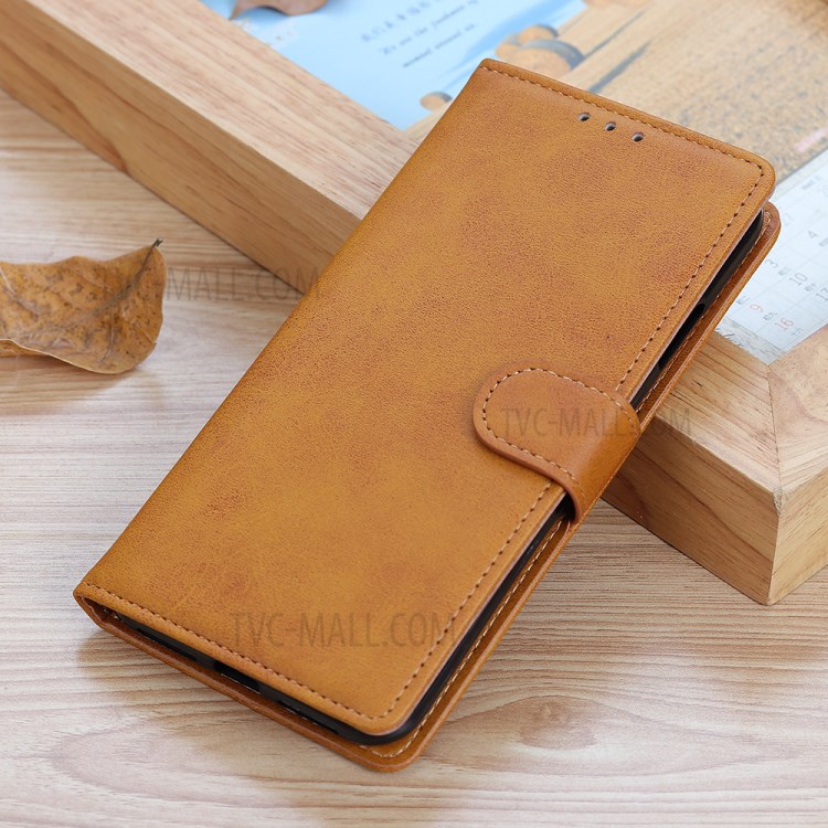 Wallet Stand PU Leather Protective Phone Cover for Oppo Reno4 5G - Brown-12