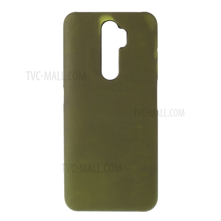 Thermal Induction Fluorescent Color Changing Leather Coated PC Mobile Shell for OPPO A5 (2020)/ A9 (2020)/A11x/A11 - Green-1