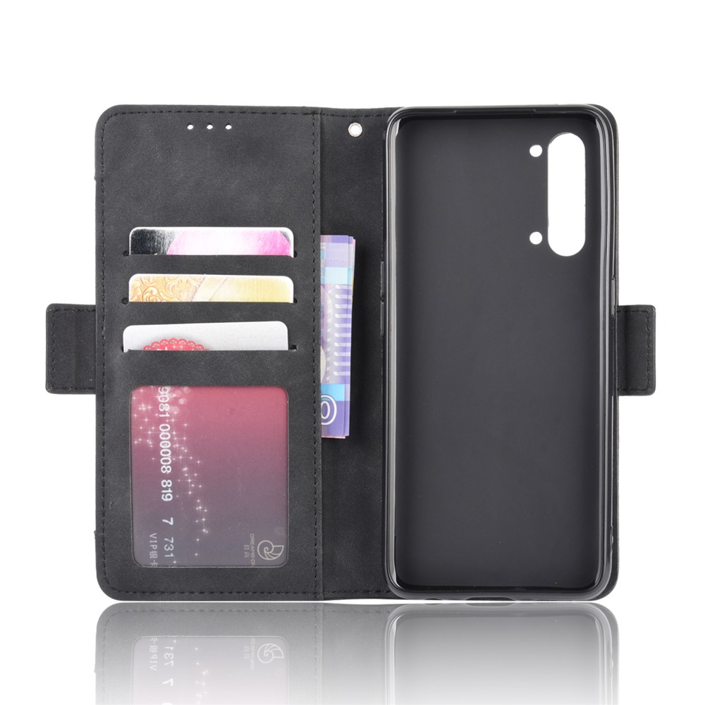 Wallet Leather Phone Case with Multiple Card Slots for Oppo Find X2 Lite/Reno3 5G - Black-4