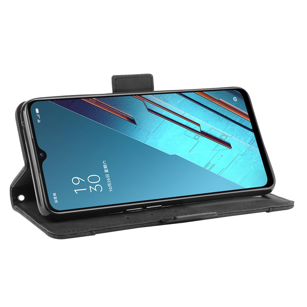 Wallet Leather Phone Case with Multiple Card Slots for Oppo Find X2 Lite/Reno3 5G - Black-6