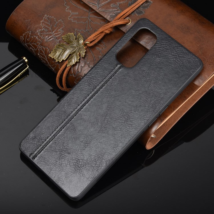 PU Leather Coated PC + TPU Combo Mobile Phone Case for Oppo Reno4 Pro 5G - Black-7