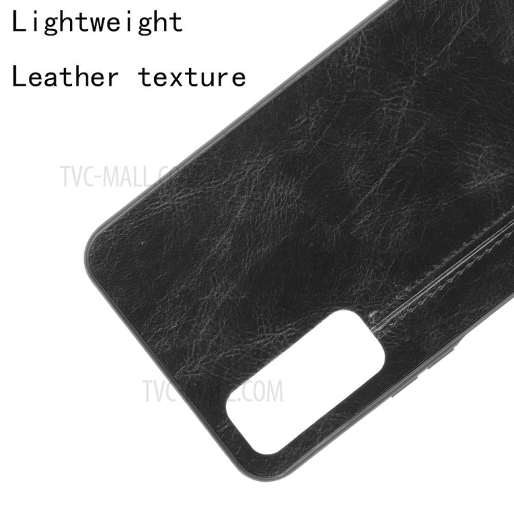 PU Leather Coated PC + TPU Hybrid Phone Shell for Vivo Y70s/V2002A - Black-2