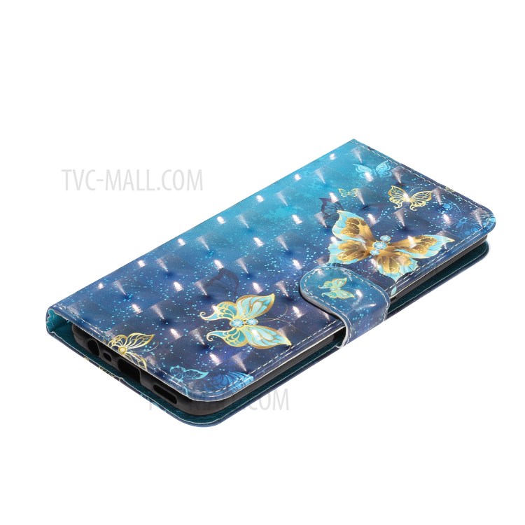 Luz Decoração Ponto Carteira De Impressão Padrão Ficar Tampa Do Telefone De Couro Da Aleta Para OPPO A9 (2020) / A11x - Borboleta-5