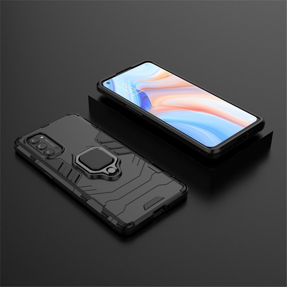 Arrefecer Guarda PC + TPU Shell Telefone Híbrido Com Kickstand Para OPPO Reno4 Pro 5G - Preto-10