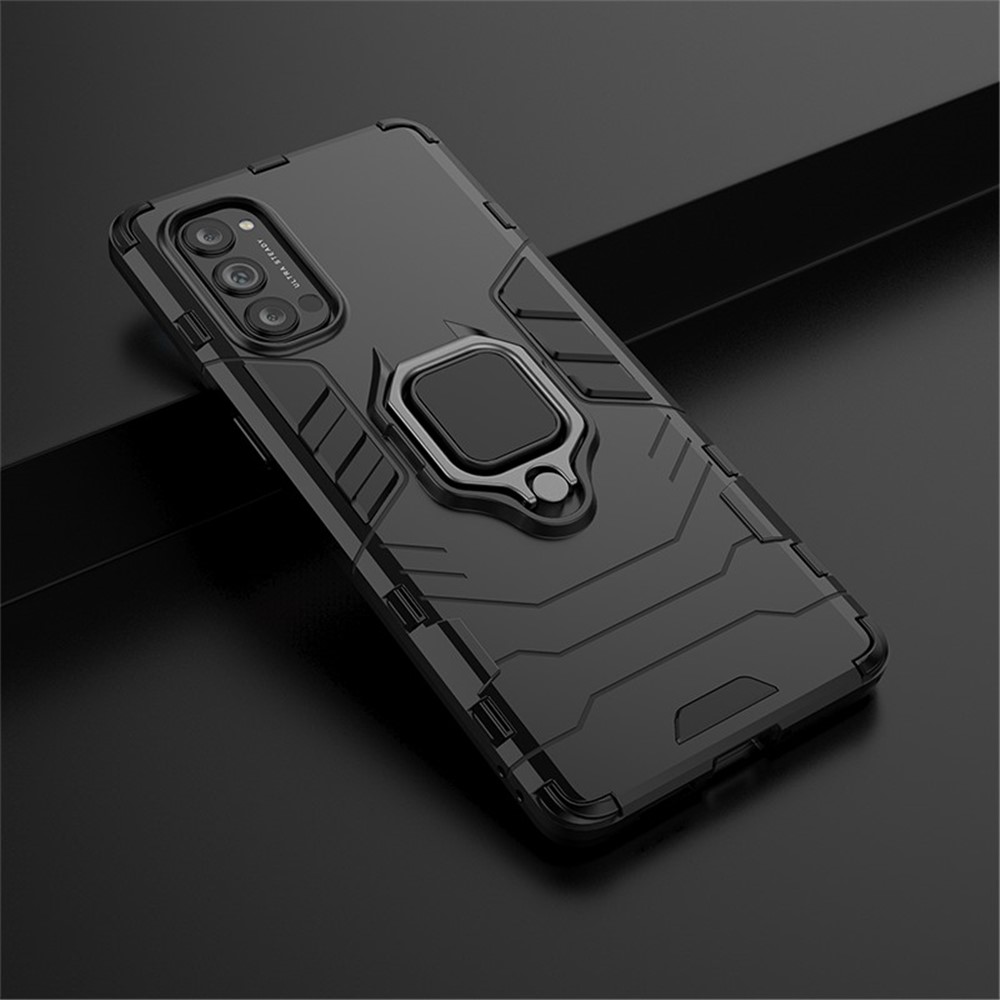 Arrefecer Guarda PC + TPU Shell Telefone Híbrido Com Kickstand Para OPPO Reno4 Pro 5G - Preto-8