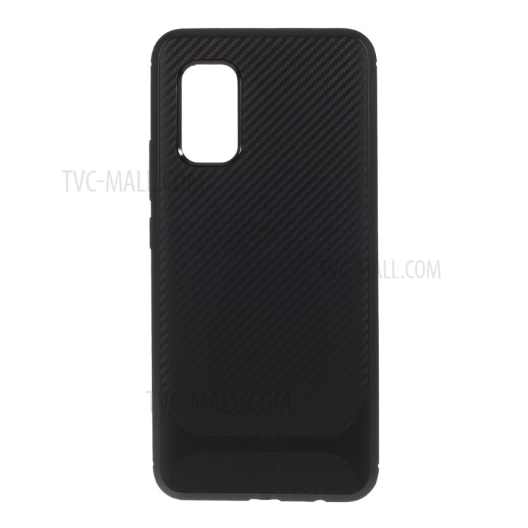 Fibra De Carbono Textura TPU Caixa Protectora Para Vivo V17 (índia) / V19 (Indonésia) - Preto-1