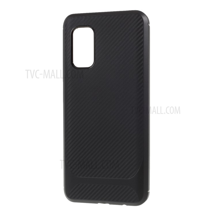 Fibra De Carbono Textura TPU Caixa Protectora Para Vivo V17 (índia) / V19 (Indonésia) - Preto-2