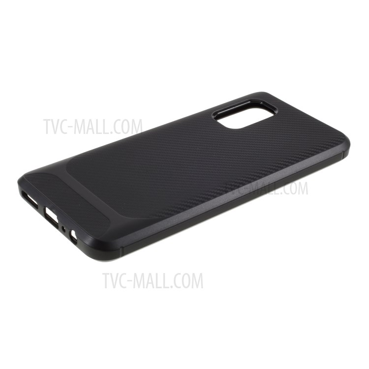 Fibra De Carbono Textura TPU Caixa Protectora Para Vivo V17 (índia) / V19 (Indonésia) - Preto-5