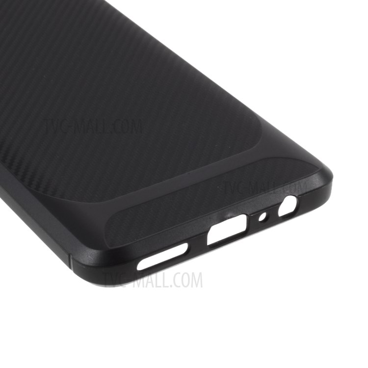 Fibra De Carbono Textura TPU Caixa Protectora Para Vivo V17 (índia) / V19 (Indonésia) - Preto-6
