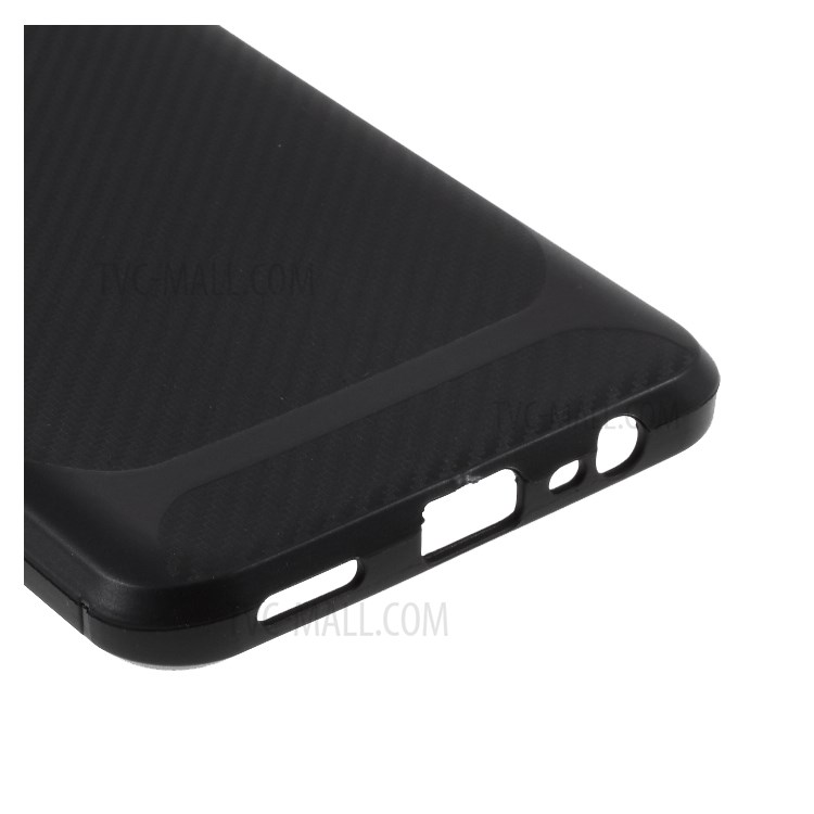 Fibra De Carbono Textura Caso De Telefone Celular Macio TPU Para Opostos A8 / A31 (2020) - Preto-6