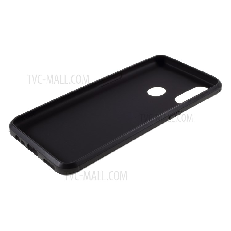 Fibra De Carbono Textura Caso De Telefone Celular Macio TPU Para Opostos A8 / A31 (2020) - Preto-7