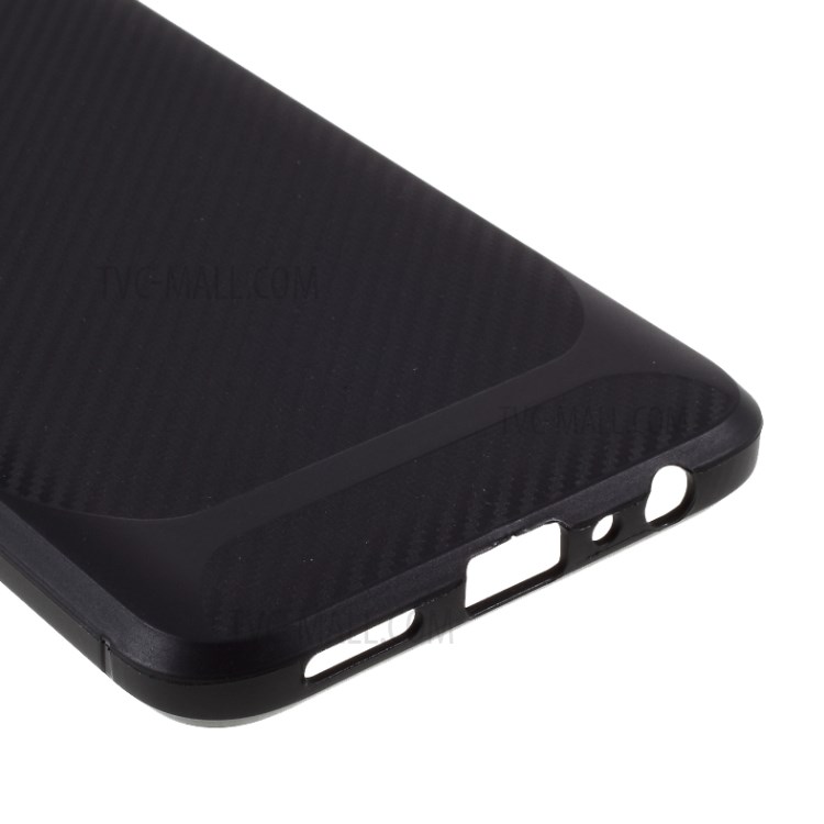 Fibra Di Carbonio Trama Di Caso TPU Per Realme 6 Pro - Nero-6