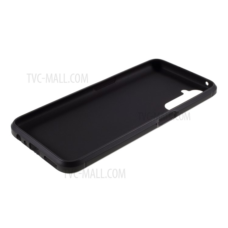 Fibra Di Carbonio Trama Di Caso TPU Per Realme 6 Pro - Nero-7
