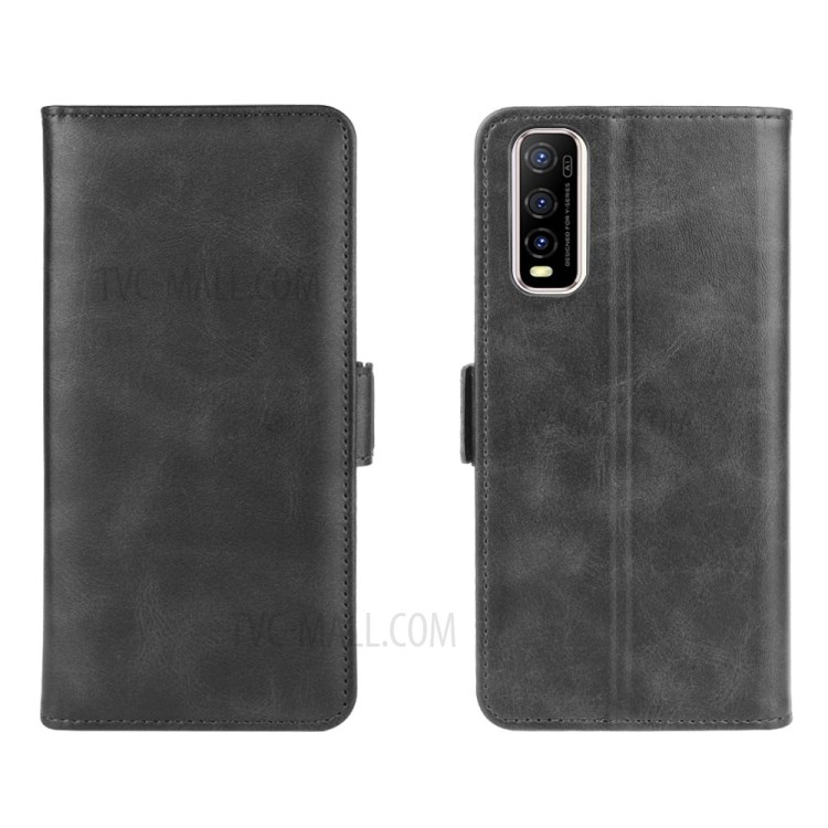 Magnet Adsorption Leather Special Cover for vivo Y70s/V2002A - Black-2