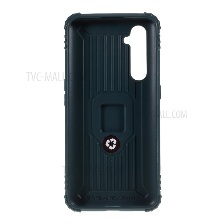 Fingerring TPU Schutzhülle Mit Kippständer Für Realme X50 Pro 5G - Grün-3