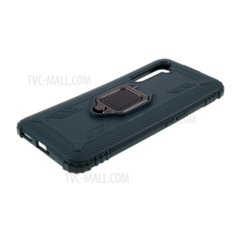 Fingerring TPU Schutzhülle Mit Kippständer Für Realme X50 Pro 5G - Grün-4