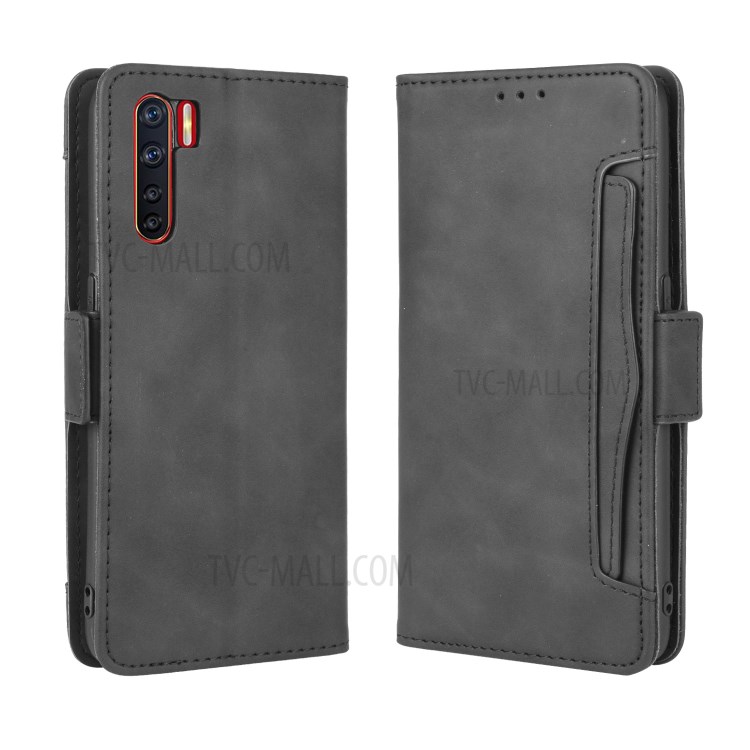 Wallet Stand Flip Leather Protective Case for OPPO A91 / F15 / Reno3 (Southeast Asian Version) - Black-2