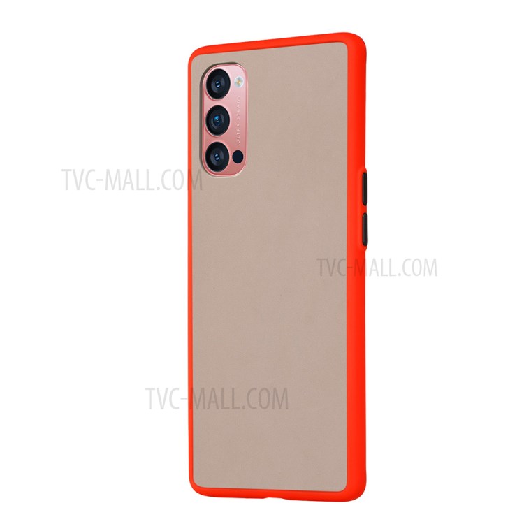 Matte Skin Drop-resistant PC + TPU Protection Cover for Oppo Reno4 Pro 5G - Red-2