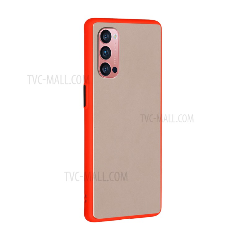 Matte Skin Drop-resistant PC + TPU Protection Cover for Oppo Reno4 Pro 5G - Red-4