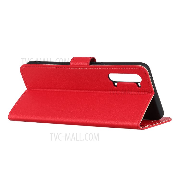 Litchi Grain Wallet Stand Leather Shell for OPPO Reno3 5G / Find X2 Lite - Red-3