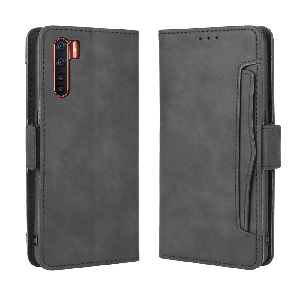 Multiple Card Slots Wallet Leather Protective Cover for OPPO A91 / OPPO F15 / OPPO Reno3 (Southeast Asian Version) - Black-2