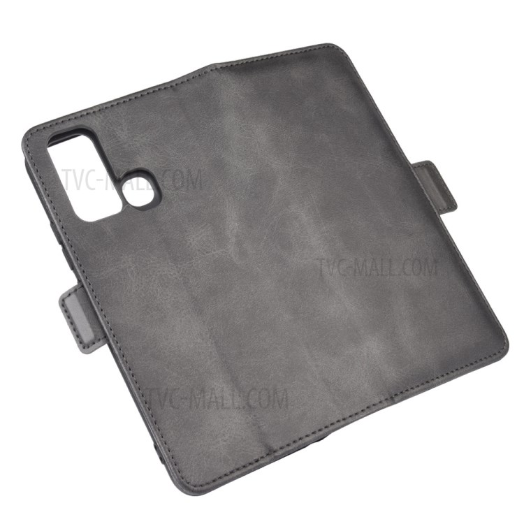 Couverture Double Magnétique Téléphone Cuir Fermoir Pour Vivo Y50 / Y30 - Noir-2