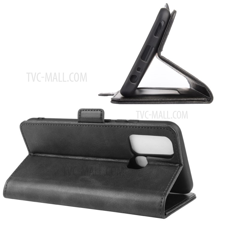 Couverture Double Magnétique Téléphone Cuir Fermoir Pour Vivo Y50 / Y30 - Noir-6