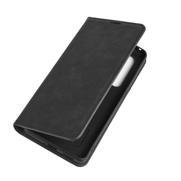 Coquille Tactile Cuir Bascule Absorbé Auto-élégante Et Soyeuse Pour OPPO Trouver X2 Pro - Noir-7