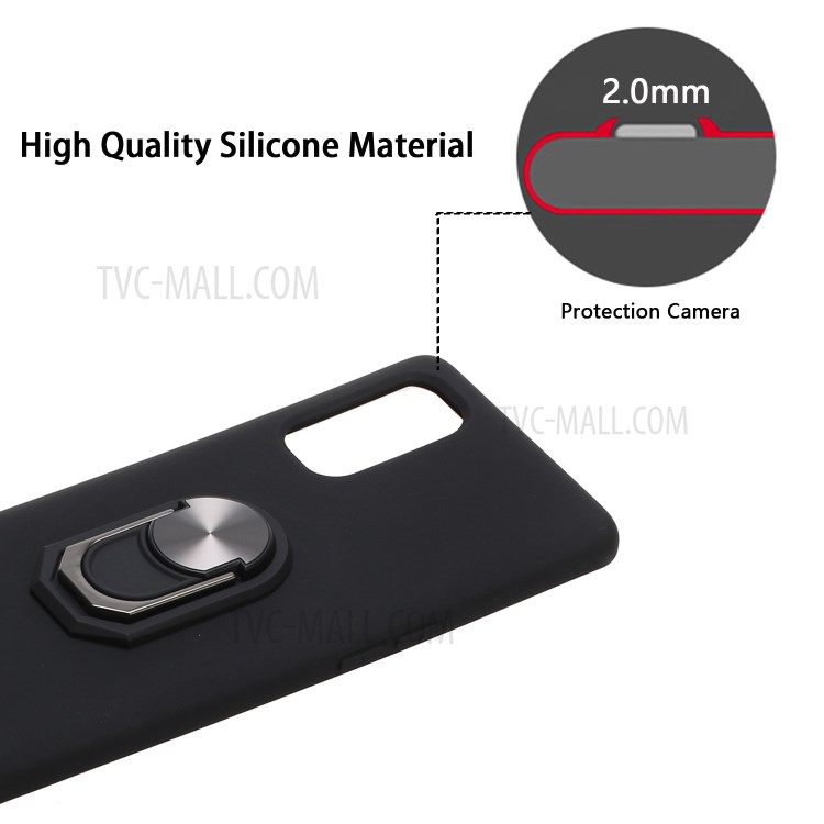 Béquille Doux Couvercle Du Boîtier De Téléphone Avec Une Feuille De Support Magnétique Pour Des OPPO 5G - Noir-7