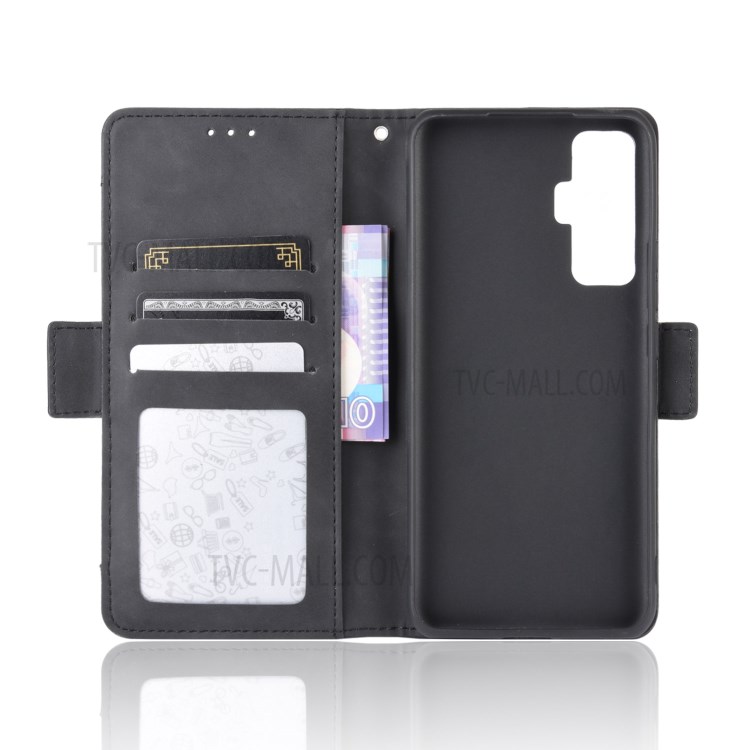 Wallet Stand Flip Leather Protective Case for Vivo X50 - Black-4