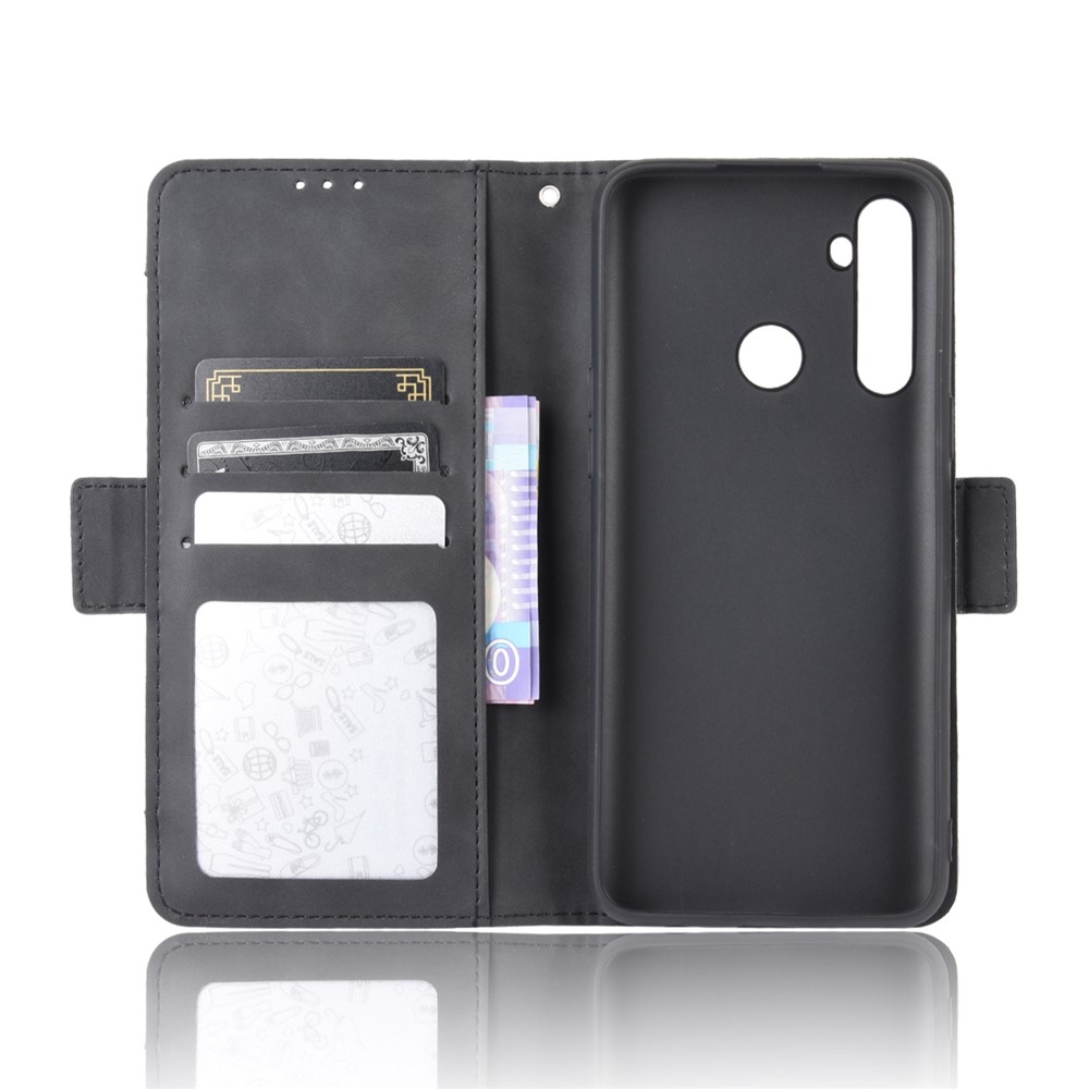 De Cartões Múltiplos De Ranhuras Caso Suporte Do Telefone Estande Carteira Para Reyno 5 / Reyno 5s / Reyno 5i / Reyno C3 (com Sensor De Impressão Digital) / Reyno 6i - Preto-5